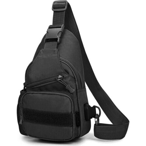 USB Charging Shoulder Bag Military Army Tactical Sling Backpack Camping Hiking Camouflage Chest Messenger Bag Hunting