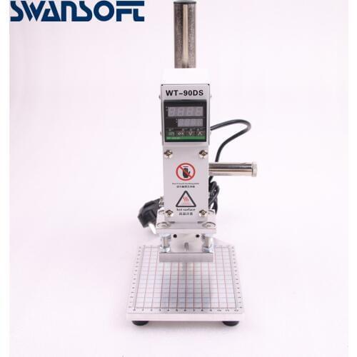 SWANSOFT 10*13cm Large Manual Leather Logo Paper Hot Foil Stamping Embossing Machine Heat Press Machine