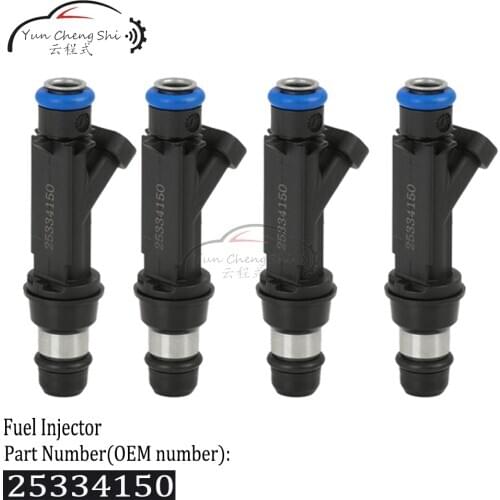 4PCS Fuel injector nozzle 25334150 96386780 FJ720 4G1889 M1047 67301 2-18882 for Chevrolet Aveo 1.6L I4 2004-2005