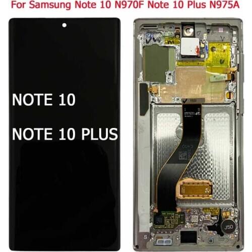 With Black Dot Note 10 N970 LCD For Samsung Note 10 Plus LCD Display N975 N9750/DS Touch Screen Frame Digitizer Assembly Repair