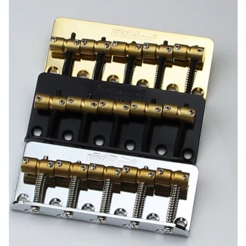 WBBC5 Bass Guitar Bridge Wilkinson Brass Saddles in Chrome, Black or Gold