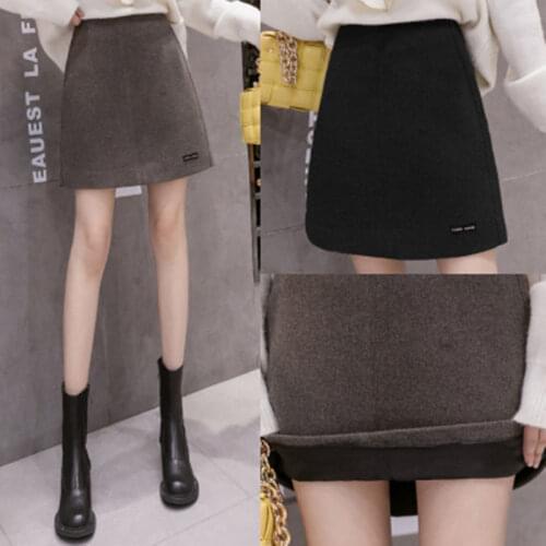 Aline skirt with high waist buttocks tweed short half length skirt spring summer autumn winter student umbrella skirt new Korean