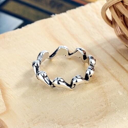 VENTFILLE 925 Sterling Silver Jewelry New Fashion Sweet And Cute Little Dolphin Personality Ocean Shark Opening Ring Jewelry