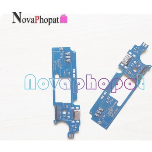 Novaphopat For Wiko Pulp 4G Charger Port USB Dock Charging Port Connect Connector Flex Cable Microphone MIC ; 10pcs/lot