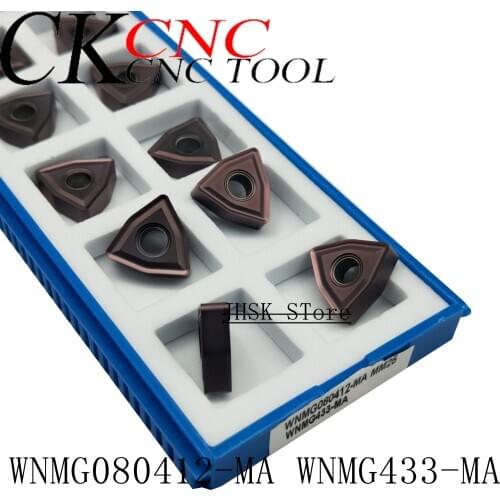 10pcs high quality carbide Insert WNMG080412-MA WNMG433-MA External Turning Tool CNC tool lathe cutter tool turning insert