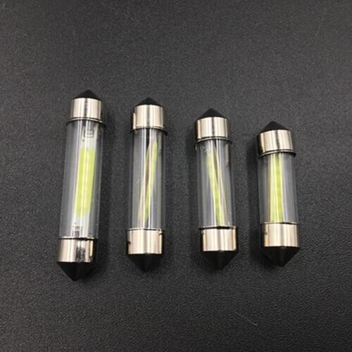 10X 31mm C5W LED COB Festoon Light 12V DE3022 6418 3910 6451 LED Filament Instrument Dome Bulb White