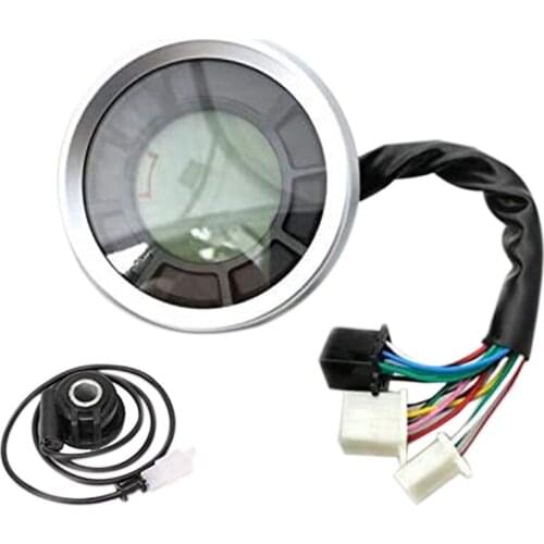 12000RPM 199Km/H Universal LCD Digital Odometer Tachometer Cylinder Gear Tachometer Stroke Strap with Turbo Sensor