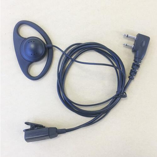 20X D shape headphone earhook 2pins for ICOM IC V8 V82 V85 F11 F26 F4008A F31 F4GT F3021 F3003 F3001 etc walkie talkie