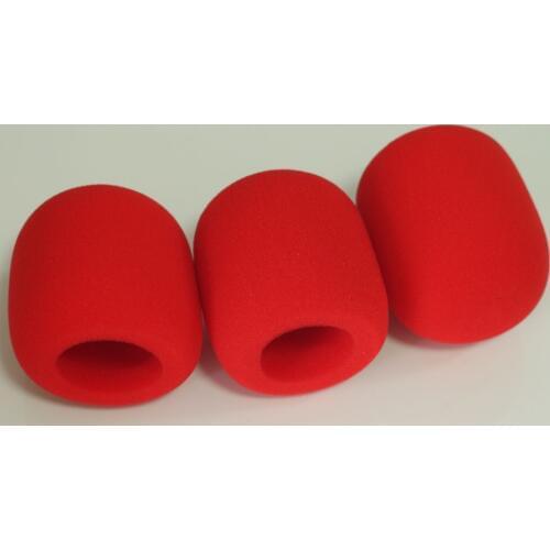 3pcs red Microphone Windshield Wind Shield Sponge Foam Cover