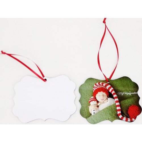 30pcs/lot sublimation blank Christmas tree decoration pendant MDF two-sided printing DIY gifts heat transfer printing products