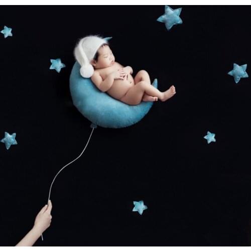 9 Pcs/Set Newborn Photography Props Baby Posing Square Pillow+Stars Kit for Infants Photo Shooting Fotografi