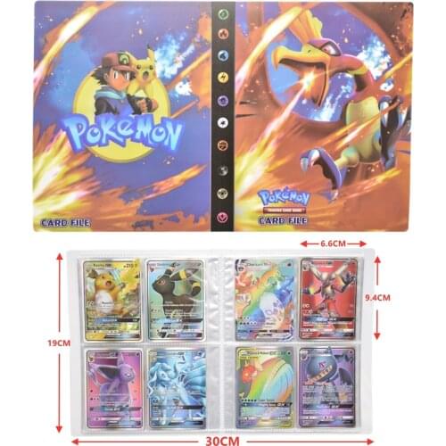 240Pcs Pokemon Cards Album Book Anime Holder Collection Characters Cards Map Book Binder Folder Top Loaded List Toy Gift For kid