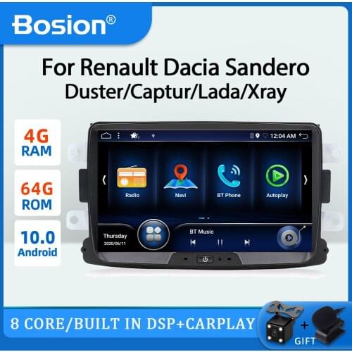 Bosion DSP 4G+64G 1 din Android10 Car Radio autoradio Car Multimedia Player GPS Car Stereo For Renault Duster/Logan/Dokker/Lada