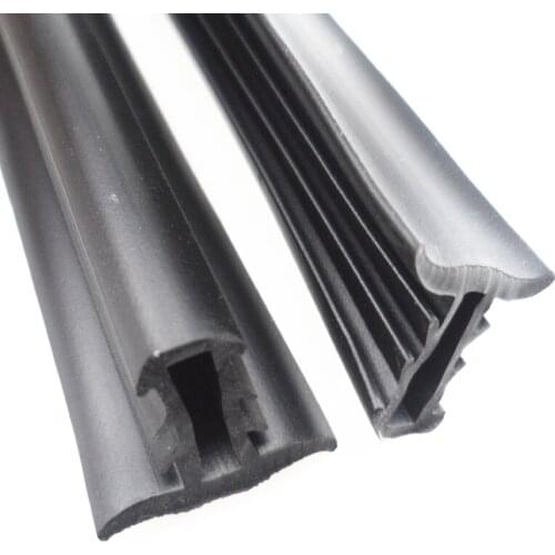 Car Rubber Sound Seal Strip 1.6M U Type Dashboard Insulation Auto Windshield Edges Gap Sealing Strips Car Interior Accessories