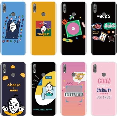 For Huawei Y6 Y7 Y9 Pro Prime 2019 Case Silicone Funny Cartoon Girl Pink Cute Soft Cover For Huawei Y7 Y6 Y5 2019 Phone Case