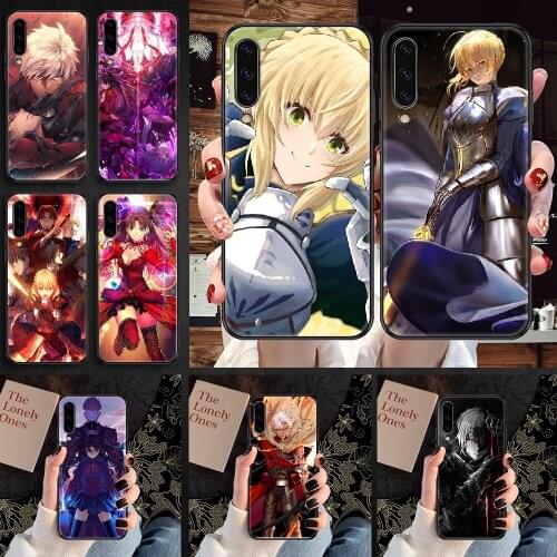 Anime Fate Stay Night Baber Phone case For Samsung Galaxy A 3 5 7 8 10 20 21 30 40 50 51 70 71 E S 2016 2018 4G black painting
