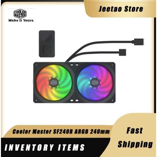 Cooler Master SF240R ARGB 240mm Square Framed Addressable Computer Case CPU Cooling Fan RGB Effect With Controller