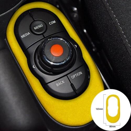 For BMW F55 F56 F57 F54 2014-2020 Alcantara Suede Wrap Car Mouse Console Button Panel Trim Stickers Cover Mouldings Car-styling