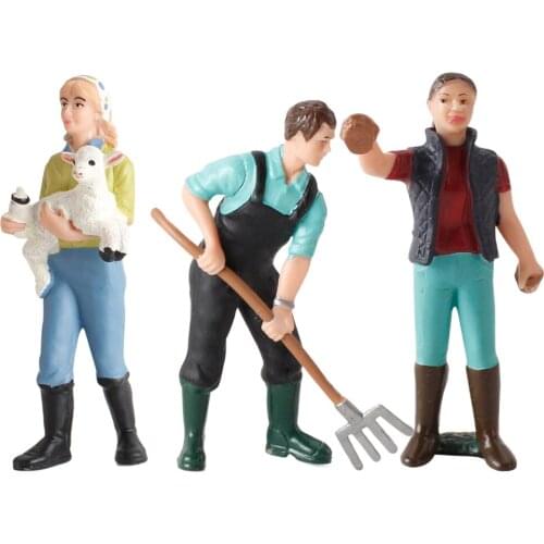 MagiDeal 3x Model Toys People Action Figures Plastic Placement Miniature DISPLAY