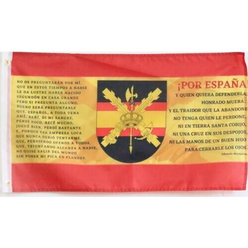 Flag Of Spain With Cross Of Burgundy Spanish Empire Cruz De San Andres(Spain And The Spanish Army Shield Of The Spanish Legion)