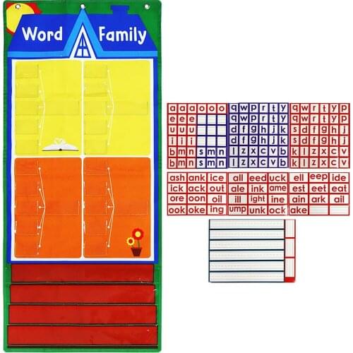 English Learning Card Center Chart Kindergarten Classroom Spelling Exercises for Children Educational Preschool