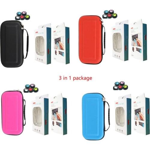 For Nintend Switch Console 3 in 1 Accessories Kit Carrying Case with 8 Game Card Slots TPU Case Cover and Screen Protector