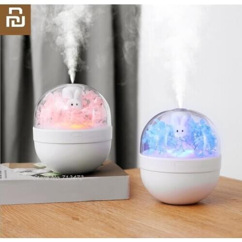 Rabbit Air Humidifier 220ML Diffuser USB Rechargeable Humidificator Aorma Essential Oil Diffuser home office Night light gifts