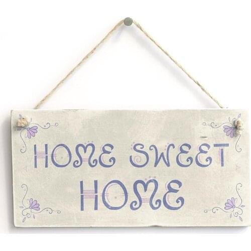 Meijiafei Home Sweet Home - Shabby Chic Home Decor Sign Plaque 10" X 5"