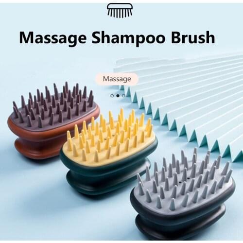 Silicone Head Scalp Massage Shampoo Brush Hair Washing Comb Handheld SPA Massage Meridian Massager Promote Blood Circulation