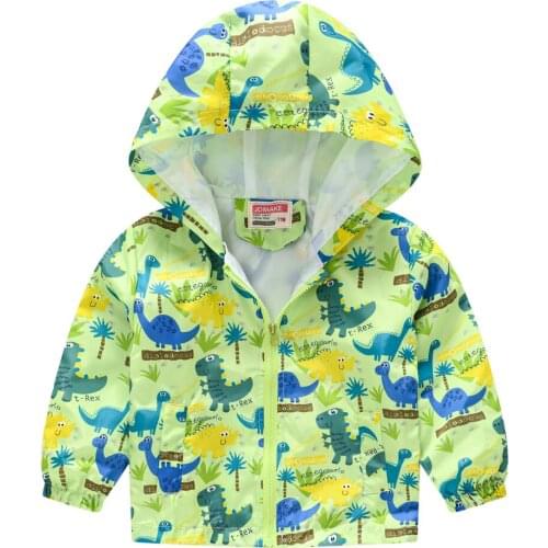 Cute Dinosaur Autumn Boys Hoodies Spring Children Coat Boys Sweatshirt Active Kids Windbreaker Baby Clothes Clothing