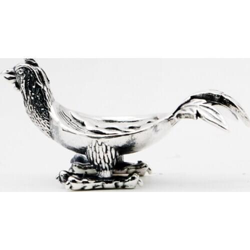 925 Sterling Silver Metal Mini Cock Style Cigar Holder Tube Table Cigar Cigarette Holder Cigar Ashtray For COHIBA Cigars