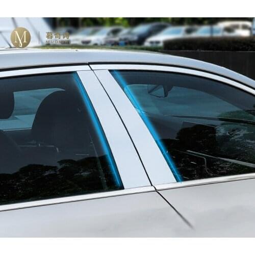 For BMW G30 G31 Series 5 2018-2020 Car Window B pillars Trim Car Styling Stickers door pillar cover Stainless Steel Accessories