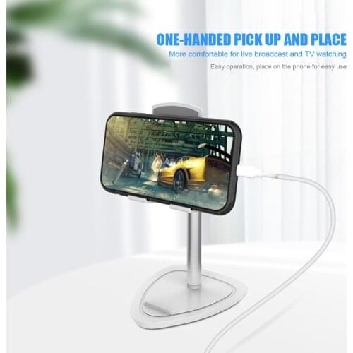 Phone Stand Holder Metal Durable Sturdy Computer Tablet Support Bracket For Desktop Bedside Cellphone Grip Holder Stand