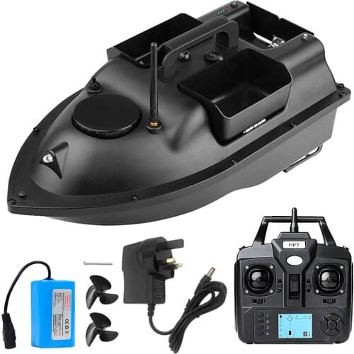 V18 GPS Smart Fish Finder RC Fishing Bait Boat GPS Positioning 500M Remote Wireless Control with 3 Hoppers LCD Screen Bait Boat