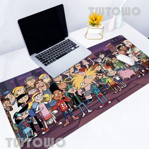 Funny Cartoon Hey Arnold Helga Love MousePads Keyboard Pad Desk Mat Mouse Mat Natural Rubber Soft Hot Sell HD Mice Pad Office