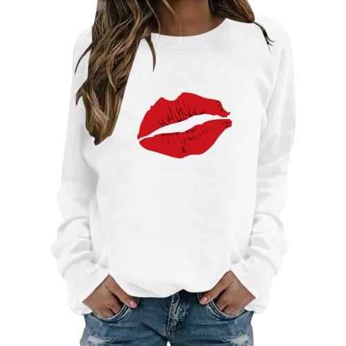 Plus Size Hoodie Sweatshirt Women Casual Solid Round Neck Printed Pullover Sweatshirt Sudaderas Con Capucha Vetement Femme 2021