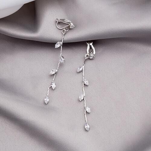 Temperament Shiny CZ Zircon Long Tassel Earrings for Women 2020 New Korean Geometric Drop Earrings Wedding Jewelry Oorbellen