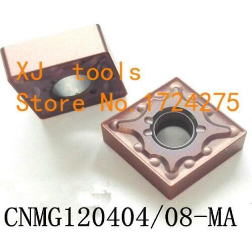 10PCS CNMG120404-MA/CNMG120408-MA carbide CNC inserts,CNC lathe tool,apply to stainless steel and steel processing, insert MCLNR