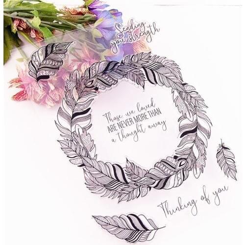 15*21CM Hot sale Big wreath Clear Stamps / Silicone Seals Roller Stamp for DIY scrapbooking photo album/Card Making