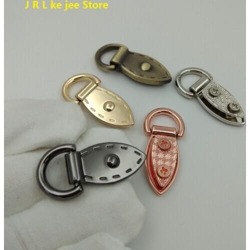 4pcs/10pcs/50pcs 5 colors High quality metal fitting hardware bags accessories screw square Hanger Connector buckle hanger