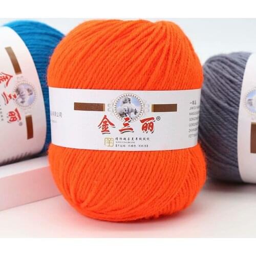 5pcs 50g/ball Acrylic Medium Coarse Wool Ball Hand-woven Hat Hook Shoe Line Colorfast Anti-pilling Knitting Crochet Yarn