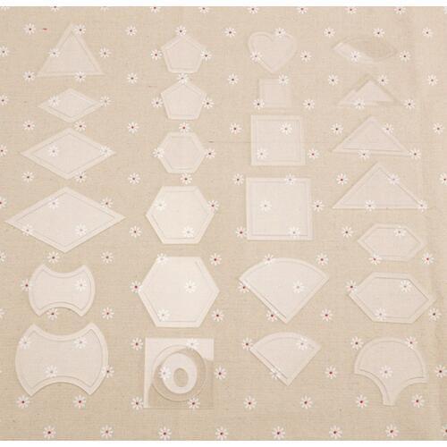 54 Pcs Handmade Craft Sewing Patchwork Quilter Kit Transparent Templates Reusable Plastic DIY Tool Sewing Tools Accessory
