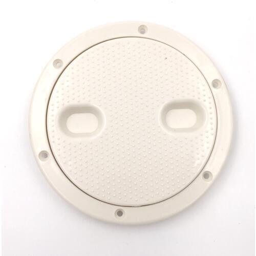 6 Inch/16cm Screw Out Deck Plate Access Hatch Round Inspection Hatch Cover For Boat RV Cabin Marine White