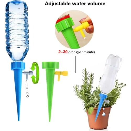 New 1/3/6/12PCS Automatic Drip Irrigation System Spikes Adjustable Water Amount Watering Device For Indoor/Outdoor Plants Garden
