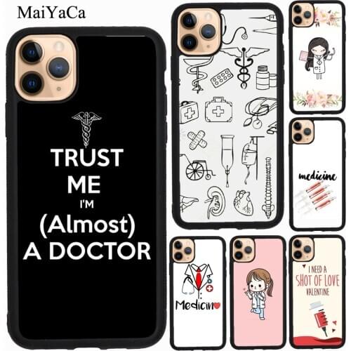 MaiYaCa Medical Doctor Nurse Medicine Student For iPhone 7 8 Plus 6S SE 2020 Case For iPhone 12 mini 11 Pro Max XS X XR Cover