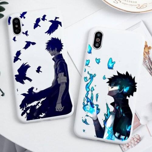 Anime Dabi Boku No Hero Academia Phone Case For iphone 12 11 Pro Max Mini XS 8 7 6 6S Plus X SE 2020 XR Candy white Silicone