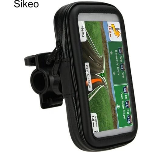 Sikeo Motorcycle Bike Mobile Phone GPS Navigation Case Holder Mobile Stand Support for handlebars Holder With Waterproof Bag