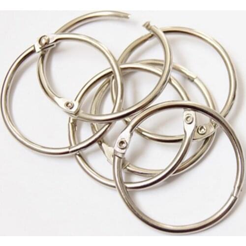 DHL Free shipping 500Pcs/lot 50mm Book Hoop Binding Rings Binder Hoops Loose Leaf Ring Scrapbook Album DIY keyring