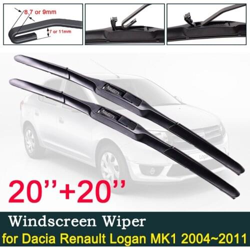 For Dacia Renault Logan MK1 2004~2011 Front Windscreen Windshield Car Wiper Blade Accessories 2005 2006 2007 2008 2009 2010