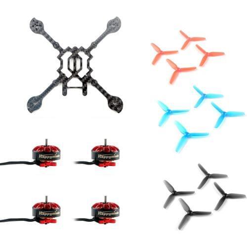 Happymodel Larva X HD 125mm Carbon Fiber Frame Kit with 1203 6200KV 2-3S Motor 2.5inch 65mm 3-Paddle Props for FPV Racing Drone